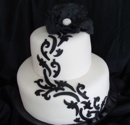 1024x1365px Black And White Pattern Wedding Cake Picture in Wedding Cake