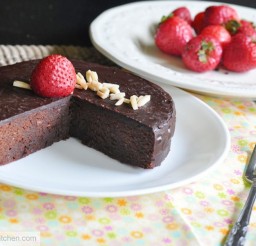 1024x629px Chocolate Almond Cake With Strowberry Picture in Chocolate Cake
