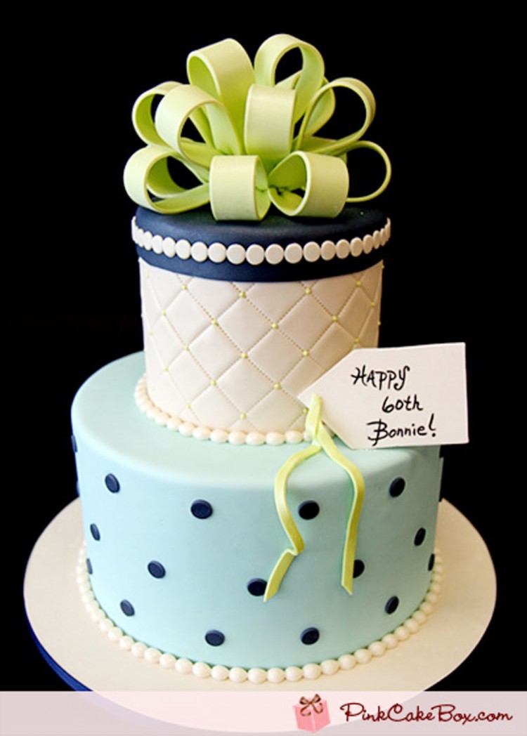 Write name on amazing decorated 60th birthday cakes. 