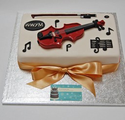1024x680px Beautiful Violin Birthday Cakes Picture in Birthday Cake