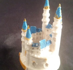 1024x1335px Blue Cinderella Castle Wedding Cake Toppers Picture in Wedding Cake