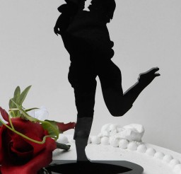 1024x1412px Casual Fun Sexy Silhouette Wedding Cake Topper Picture in Wedding Cake