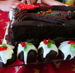 1024x768px Christmas Chocolate Cake Picture in Chocolate Cake