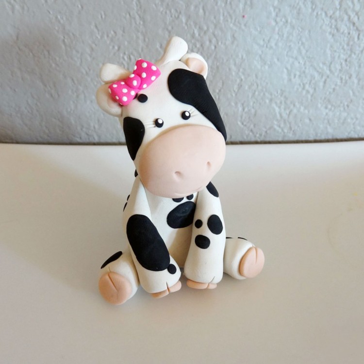 Custom Cow Cake Topper For Birthday Picture in Birthday Cake
