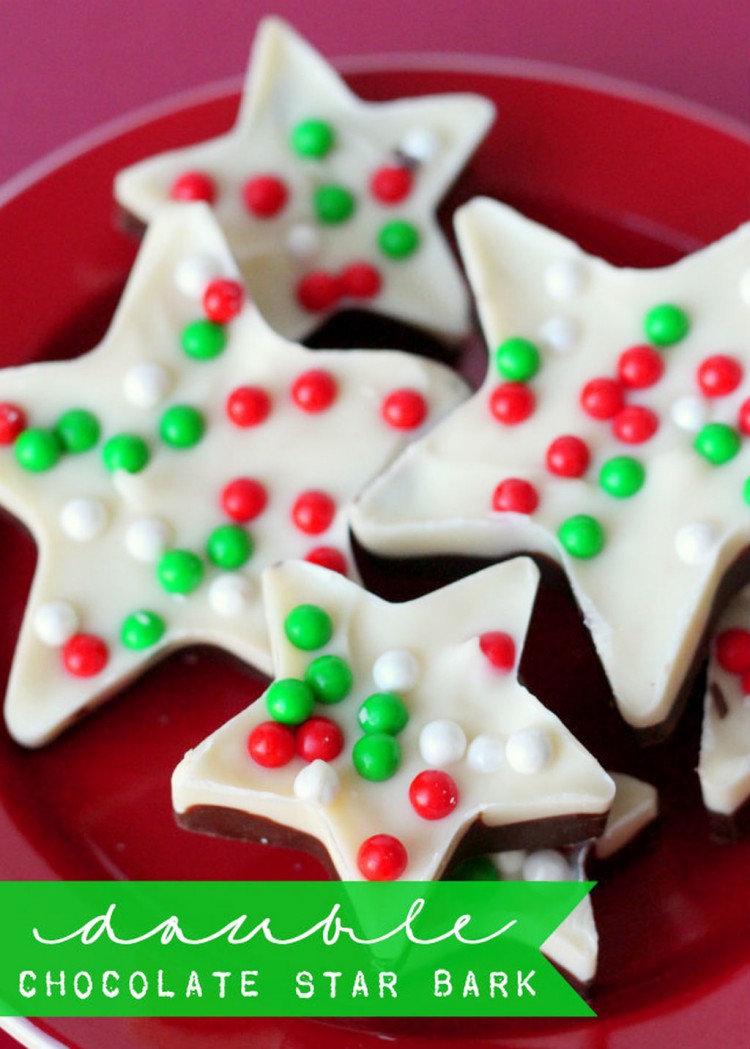 Delicious Double Chocolate Star Christmas Bark On Lilluna Picture in Chocolate Cake