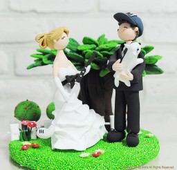 1024x1024px Golf Custom Wedding Cake Topper Picture in Wedding Cake