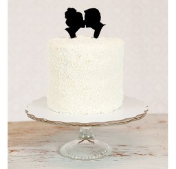 1024x1024px Kissing Silhouette Wedding Cake Topper Picture in Wedding Cake