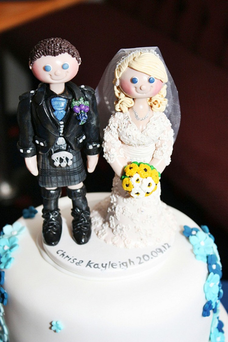 Scottish Wedding Cake Topper Picture in Wedding Cake
