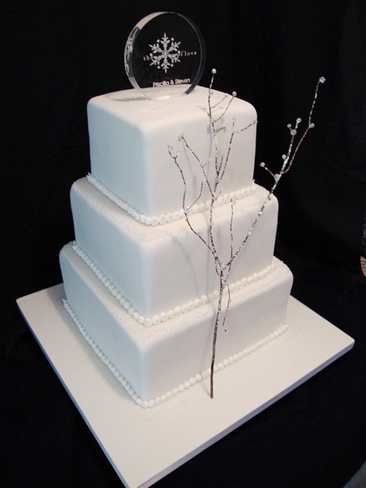 Winter Themed Wedding Cakes Photo Picture in Wedding Cake