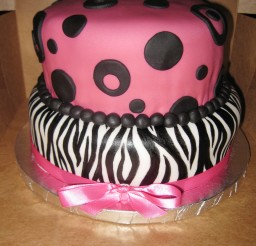 1024x1365px Zebra Print And Dots Birthday Cakes Picture in Birthday Cake