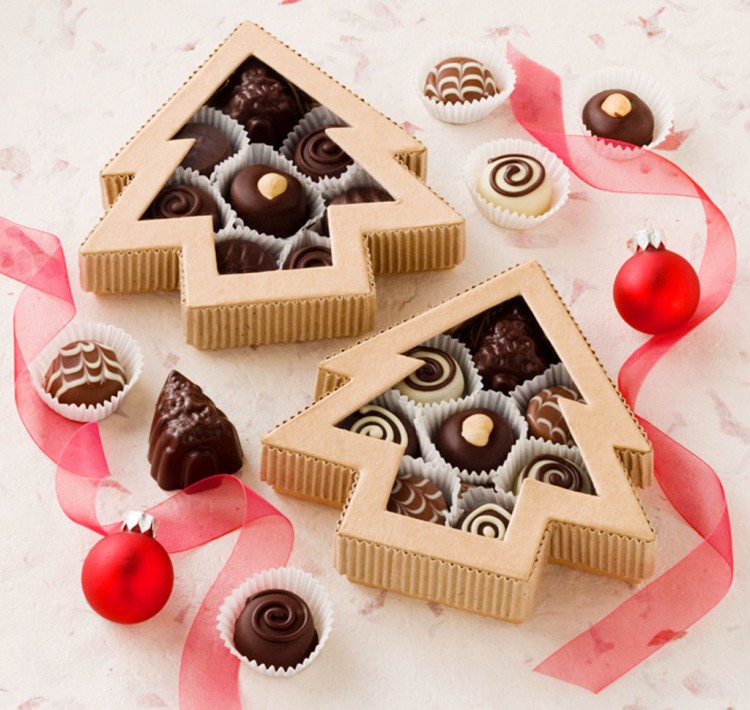 Chocolate Candy Christmas Ornaments Picture in Chocolate Cake
