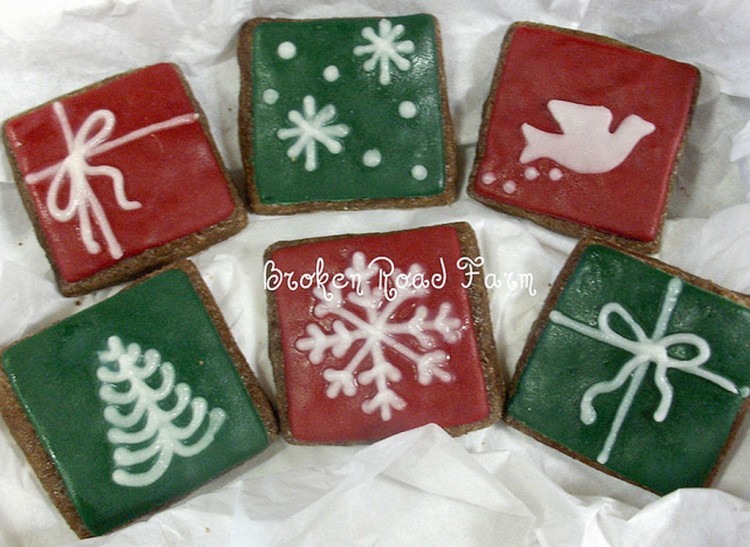 Chocolate Christmas Cookies With Powdered Sugar Picture in Chocolate Cake