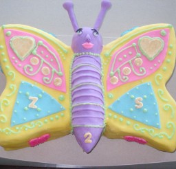 1024x768px Cute Yellow Butterfly Birthday Cakes Picture in Birthday Cake