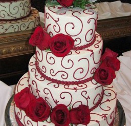 1024x1614px Four Tiers Christmas Wedding Cake Picture in Wedding Cake