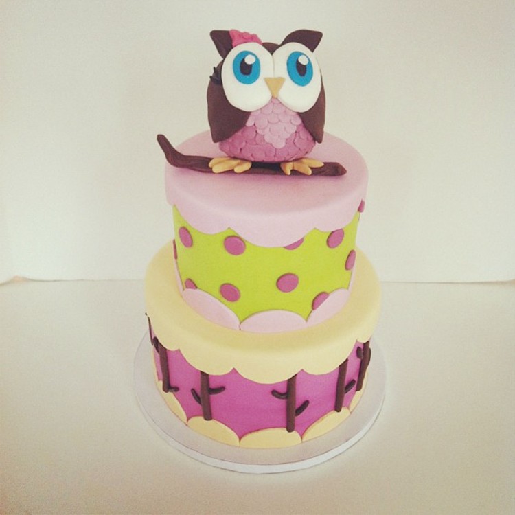 Owl Birthday Cakes Decorating Picture in Birthday Cake