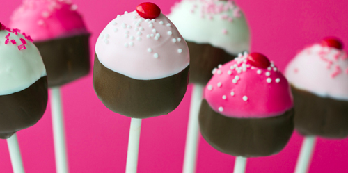 Candy Melts Cake Pops Picture in pancakes