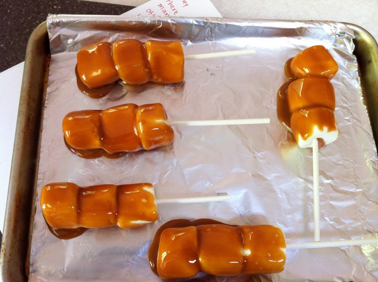 Caramel Covered Marshmallows Picture in pancakes