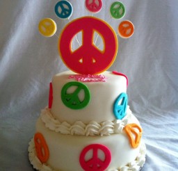 570x764px Peace Sign Cake Toppers Picture in Birthday Cake